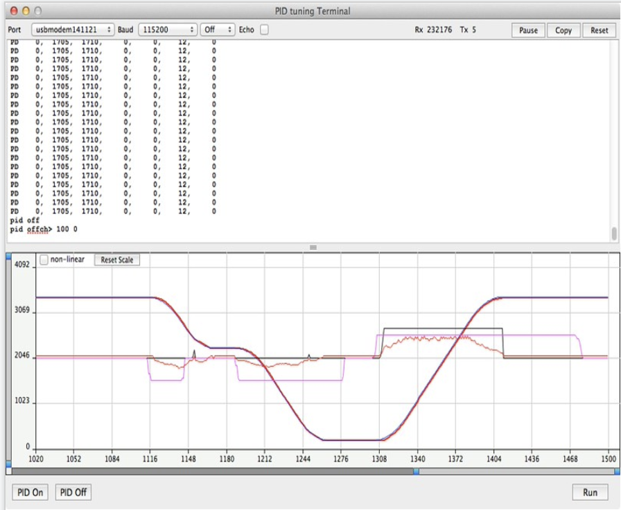 Live chassis control feedback data